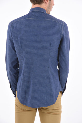 CC COLLECTION Embroidered SLIM Shirt with Snap Button