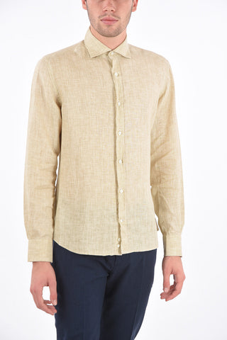 Camicia in Lino con Collo Italiano
