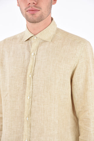 Camicia in Lino con Collo Italiano