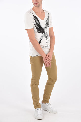 HOMME v-neck BAT-SIGNAL t-shirt