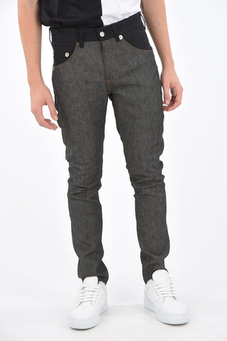 Skinny Fit Jeans with Eco Suede Details 16cm