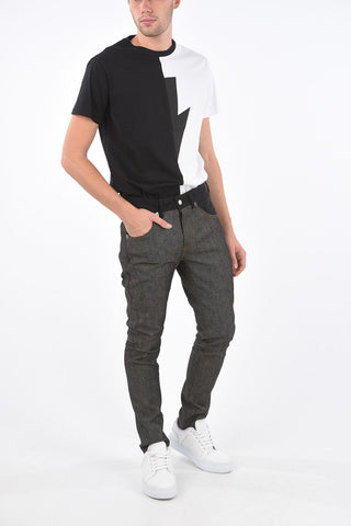 Skinny Fit Jeans with Eco Suede Details 16cm