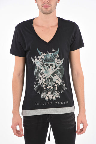 HOMME V-neck PIRATE t-shirt