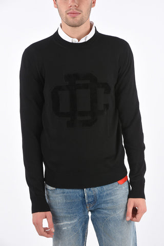 Maxi Embroidered Logo Crew-Neck Sweater