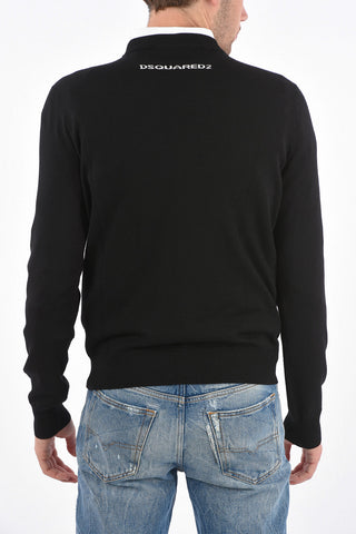 Maxi Embroidered Logo Crew-Neck Sweater
