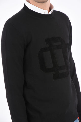 Maxi Embroidered Logo Crew-Neck Sweater