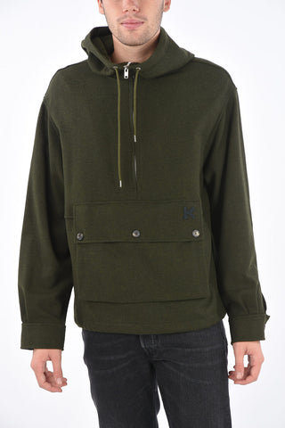 wool blend anorak