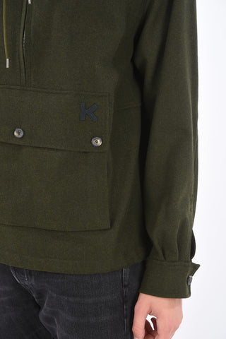 wool blend anorak