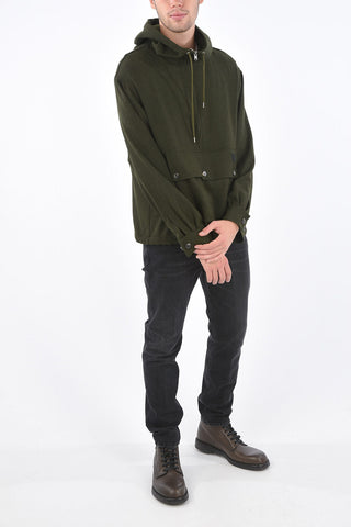 wool blend anorak