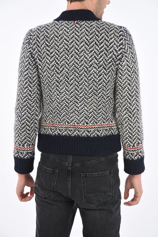 knit full zip bomber