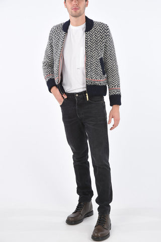 knit full zip bomber