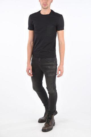 Patch Pocket Slim Fit LOGO NO LOGO Crew-Neck T-Shirt