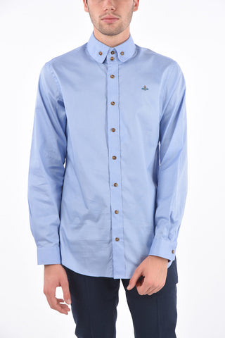 Camicia Button-Down con Logo Ricamato