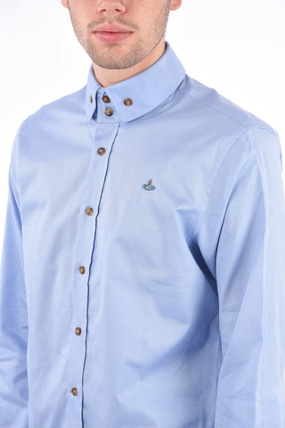 Camicia Button-Down con Logo Ricamato