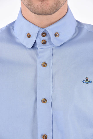 Camicia Button-Down con Logo Ricamato