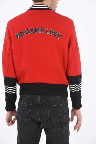Slim Fit NO NAME LOGO Bomber Jacket