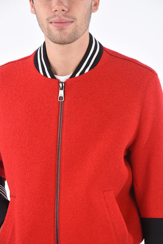 Slim Fit NO NAME LOGO Bomber Jacket