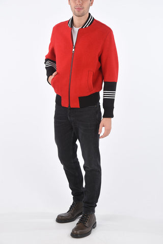 Slim Fit NO NAME LOGO Bomber Jacket