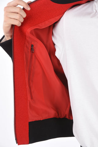 Slim Fit NO NAME LOGO Bomber Jacket