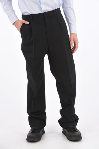 Virgin Wool Patch Pocket No Hem Pants