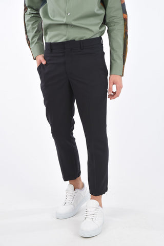 Slim Fit Pants with Ankle Stretchy Band