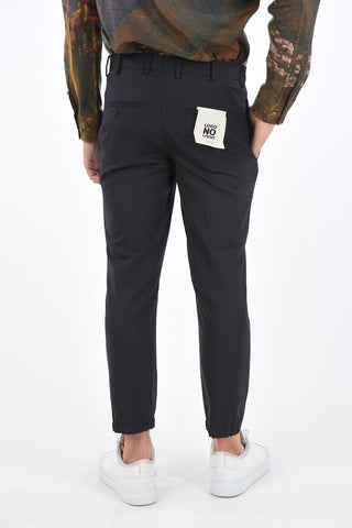 Slim Fit Pants with Ankle Stretchy Band