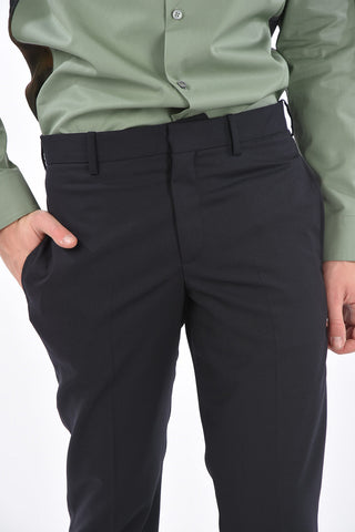 Slim Fit Pants with Ankle Stretchy Band