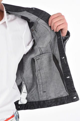 Distressed Denm DAN FIT Washed-Out Jacket