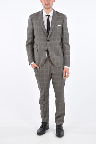 Abito FITTED SLIM District Check con Tasche con Aletta