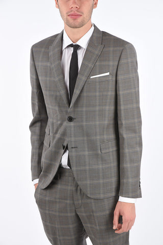 Abito FITTED SLIM District Check con Tasche con Aletta