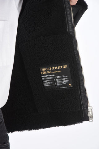 zip closure DENISON shearling