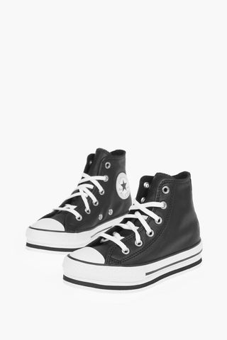 ALL STAR Leather Sneakers with Platform
