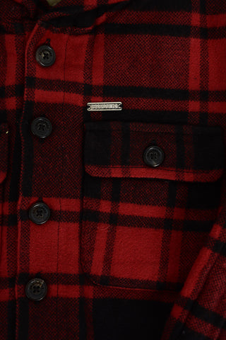 tartan hooded outerwear