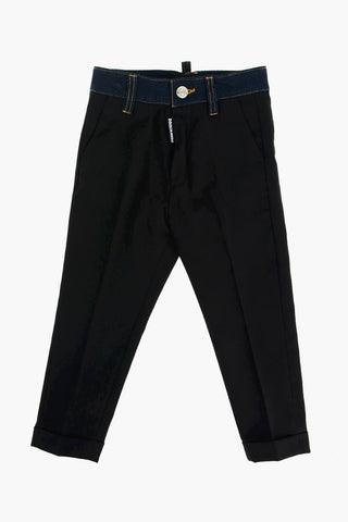 Pantalone con dettagli in denim
