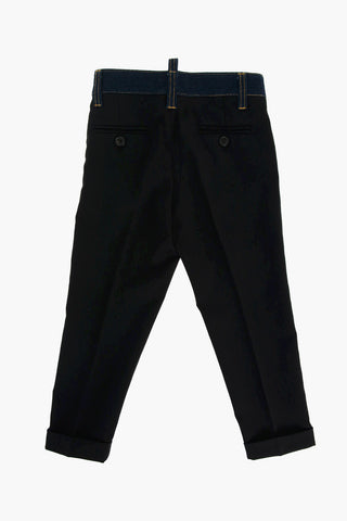 Pantalone con dettagli in denim