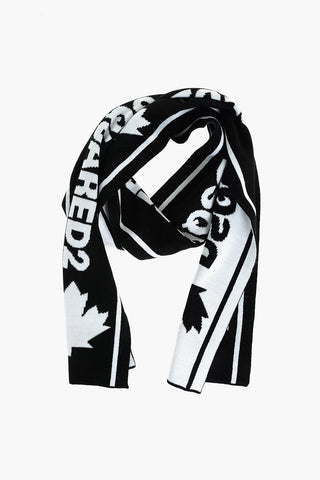 logo embroidered scarf