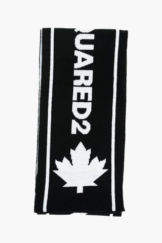logo embroidered scarf