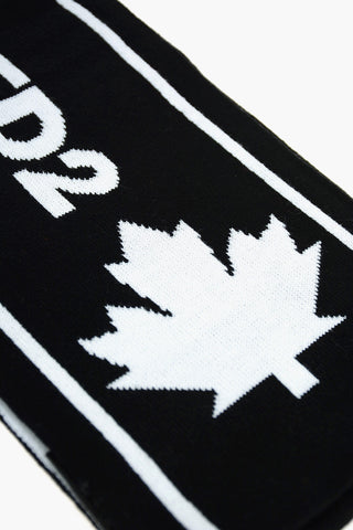 logo embroidered scarf