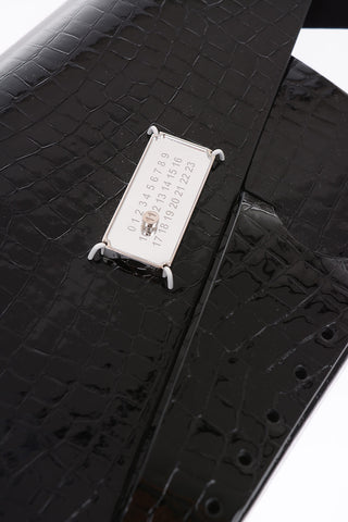 MM11 Leather clutch bag with removable shoulder bag
