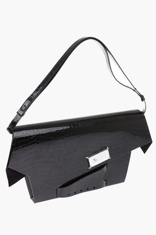 MM11 Leather clutch bag with removable shoulder bag