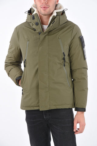 Zip closure Down Jacket with hood