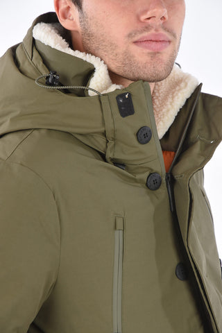Zip closure Down Jacket with hood