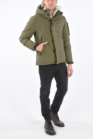 Zip closure Down Jacket with hood