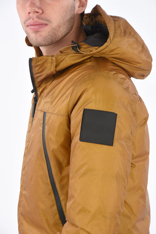 Zip closure Down Jacket with hood