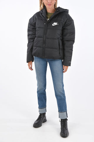 Waterproof Logo Embroidered Puffer