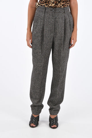 Blend Wool Double Pleated Regular Fit Pants
