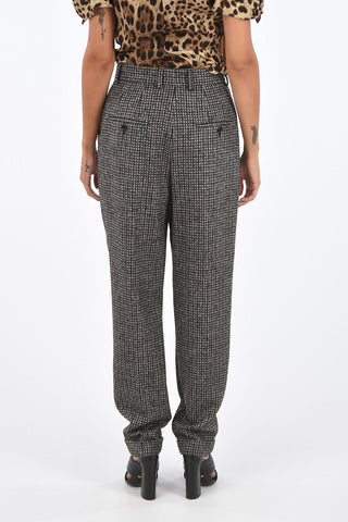 Blend Wool Double Pleated Regular Fit Pants