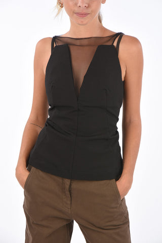Top PRONG con Scollo a Cuore in Tulle 