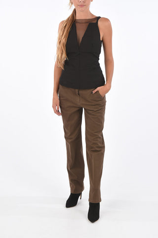 Top PRONG con Scollo a Cuore in Tulle 