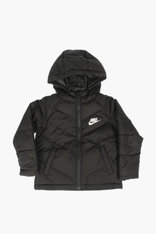Quilted Logo Printed Jacket